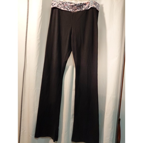 PINK Victoria's Secret Pants - Pink Victoria's Secret‎ Y2K 2015 Fold Over Waist Flare Leg Yoga Pants Leggings